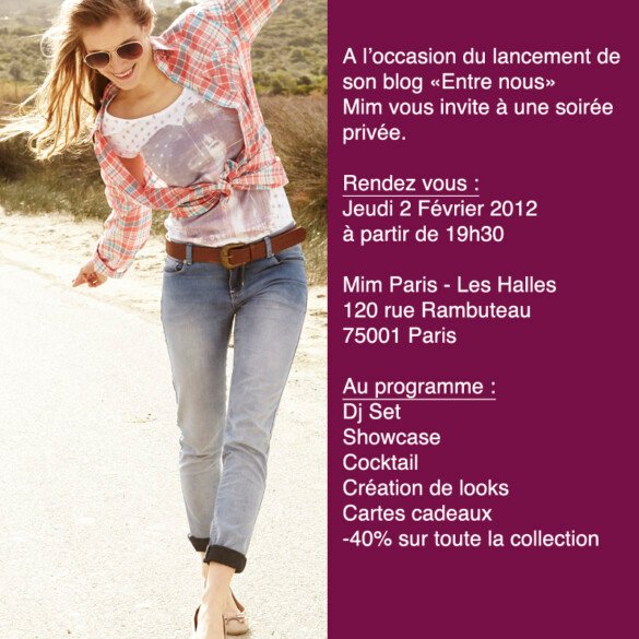 Invitation pour la soirée privée Mim (concours inside)