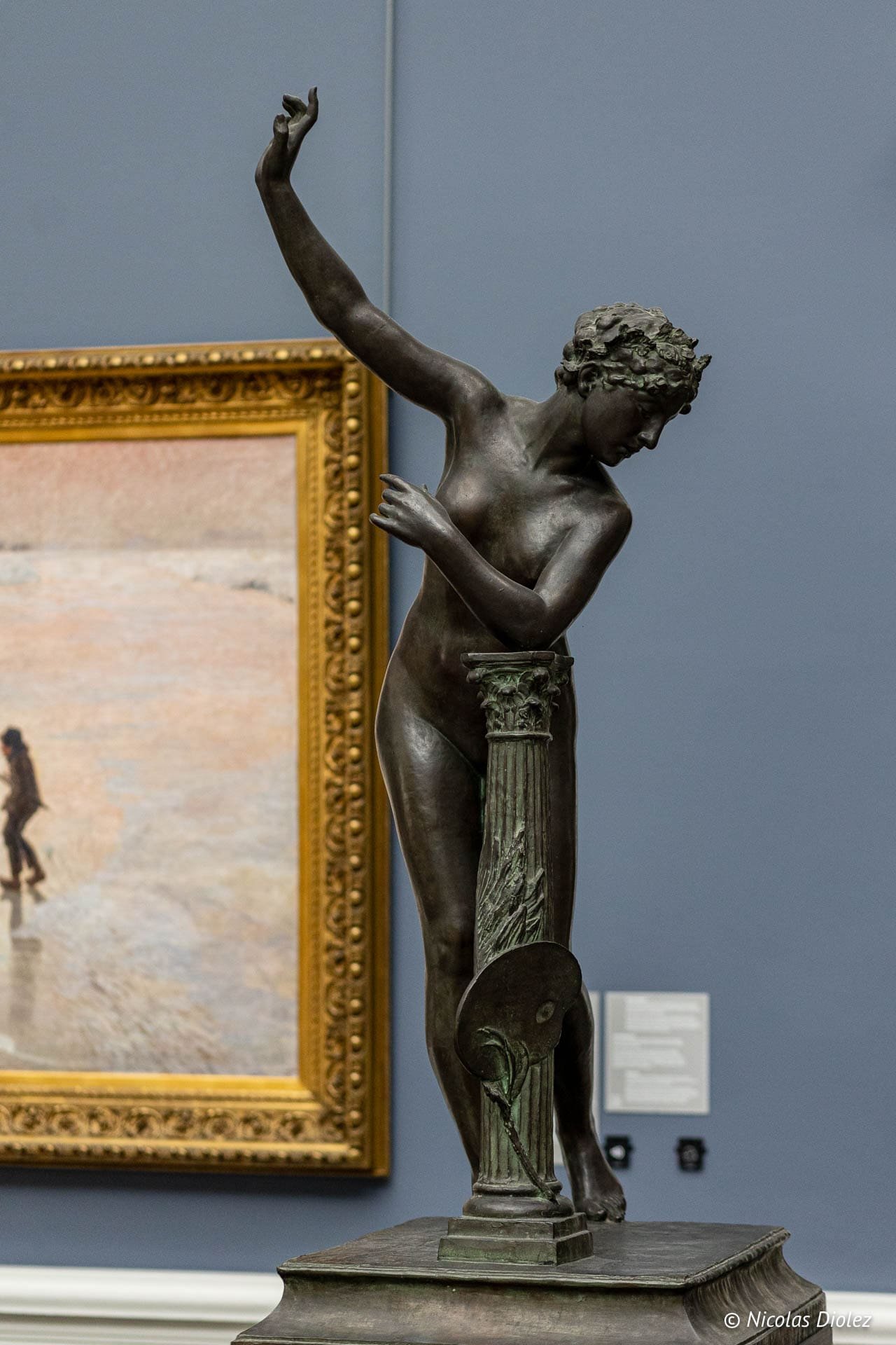 Sculpture en bronze de femme nue au Musée des Beaux-Arts de Gand.