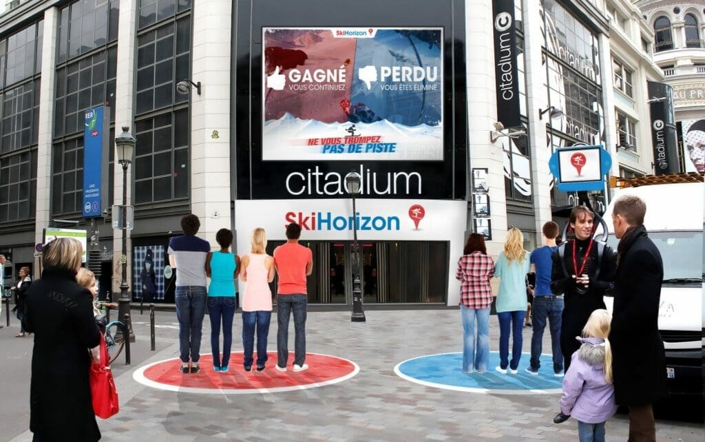 Une piste de ski interactive et éphémère à Paris