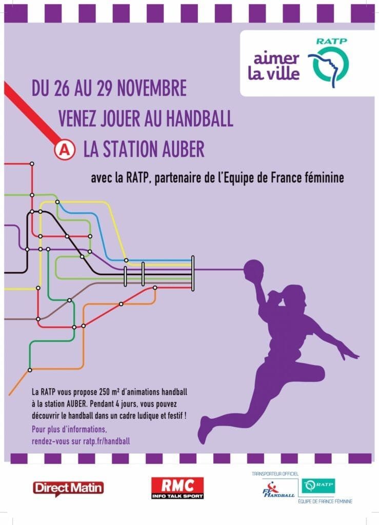 Le Handball Park RATP 2013 s&rsquo;installe à la station Auber