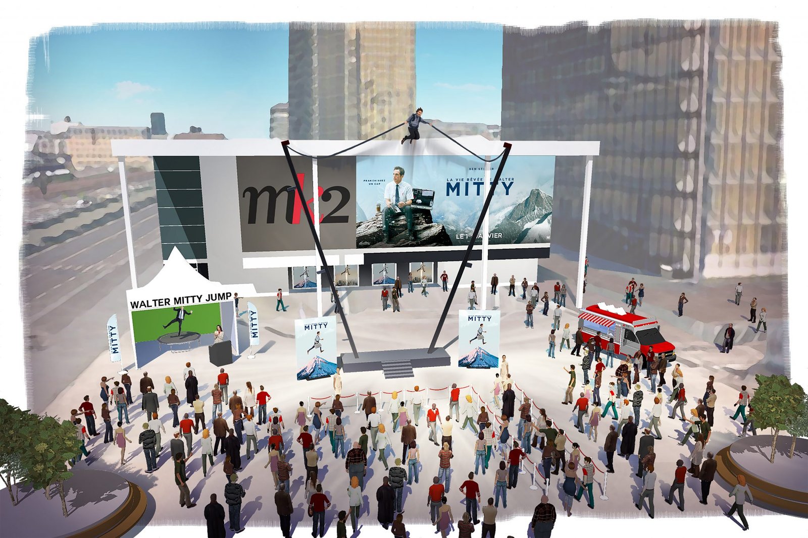Faites un saut de 18m au Mk2 Bibliothèque avec Walter Mitty