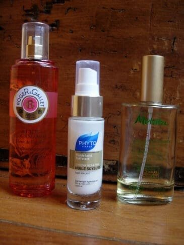 Produits capillaires Roger & Gallet, Phyto, et Melvita pour cheveux.