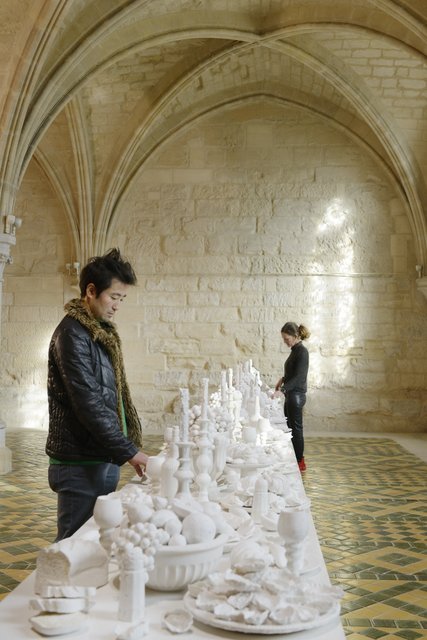 Ken et Julia Yonetani: The Last Supper, exposition Abbaye de Maubuisson.