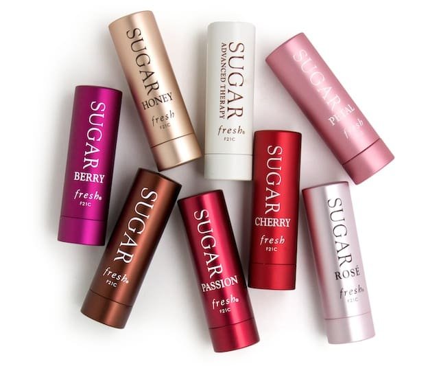 Baumes à lèvres Sugar Fresh : Honey, Berry, Cherry, Rose, Passion, Petal.