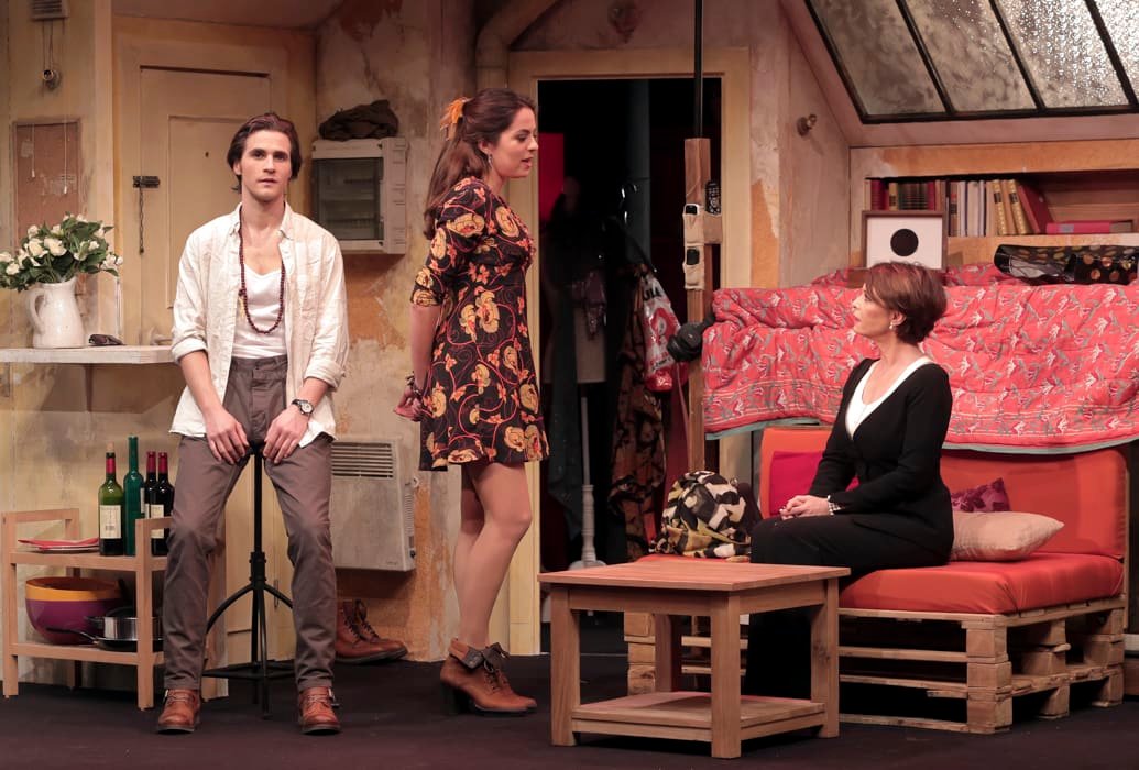 Scene from the play BUTTERFLIES ARE FREE at the Théâtre Rive Gauche Paris.