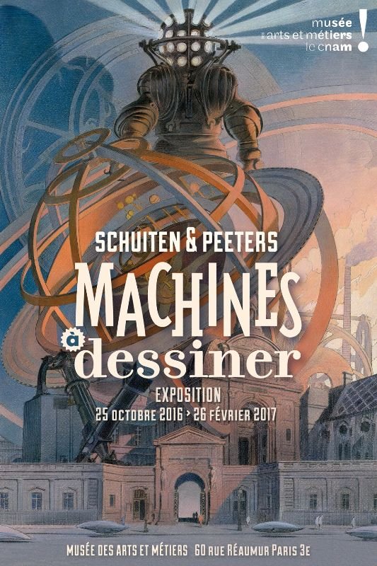 Schuiten and Peeters drawing machines exhibition