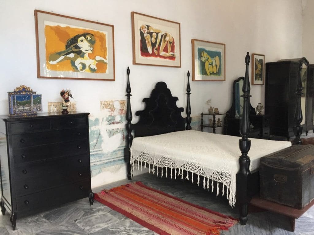 Casa de Guyasamin. DR Valérie Collet 2018 Chambre coloniale à La Maison d’Oswaldo Guyasamin, La Havane.