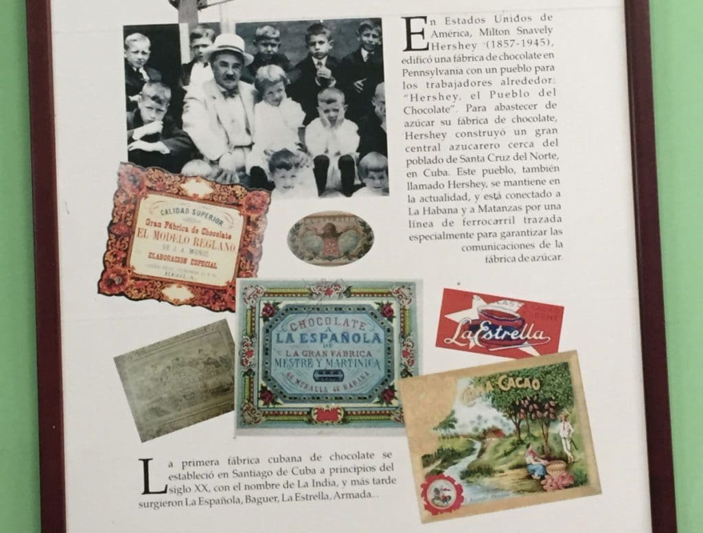 Musée du Chocolat. DR Valérie Collet 2018 Archives de marques de chocolat cubaines historiques du Musée du Chocolat.