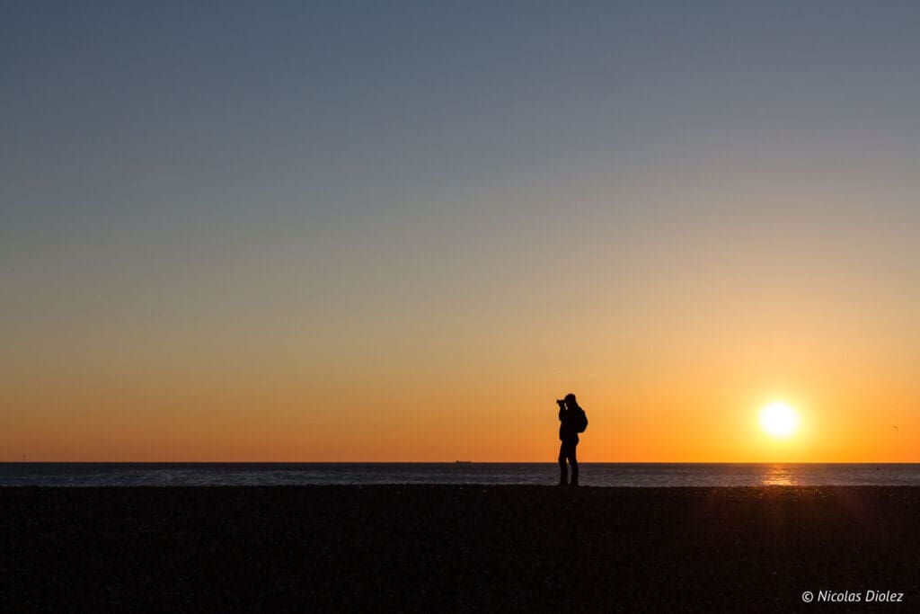 photographe coucher de soleil plage Brighton
