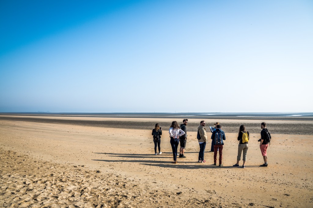 groupe blogueurs Plage d'Utah Beach La Manche Normandie