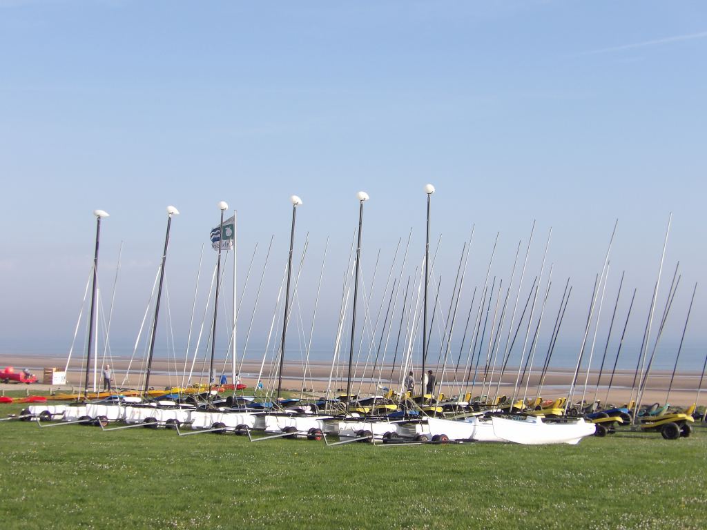 Char à voile plage d'Omaha beach Calvados