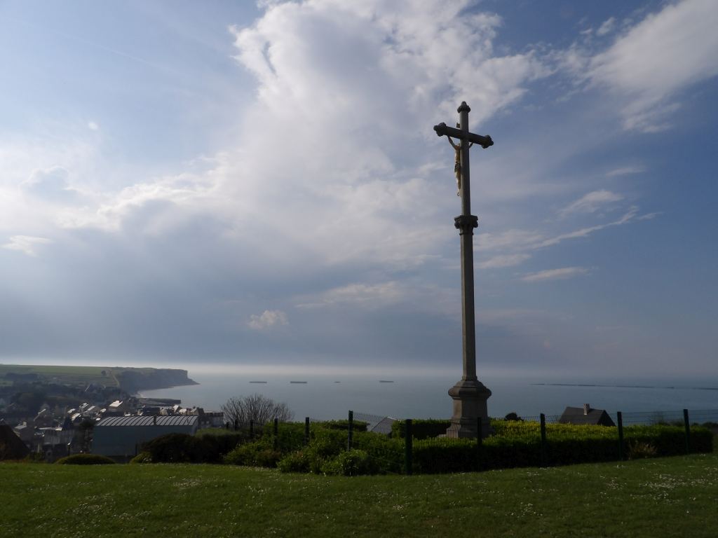 vue port artificiel Arromanches 360 Calvados