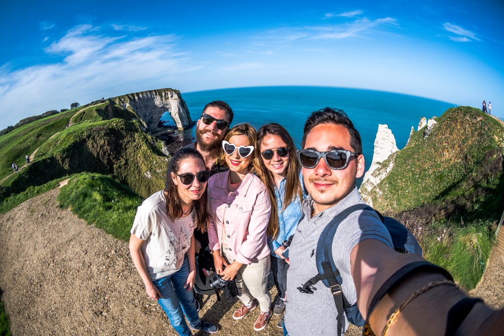 Falaises d' Etretat et blogueurs