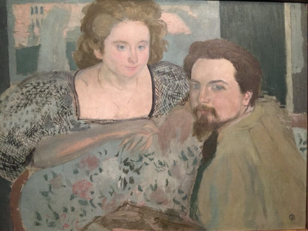 M.Denis Portrait de Marthe et Maurice Denis-DR Valérie Collet 2018 Portrait de Marthe et Maurice Denis par M. Denis, peinture exposée au musée Bonnard.