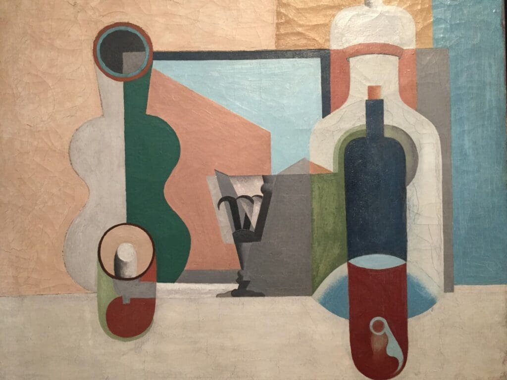 Musée des Ursulines -DR Valérie Collet 2019 Nature morte cubiste avec guitare, verre et bouteilles, Musée des Ursulines.