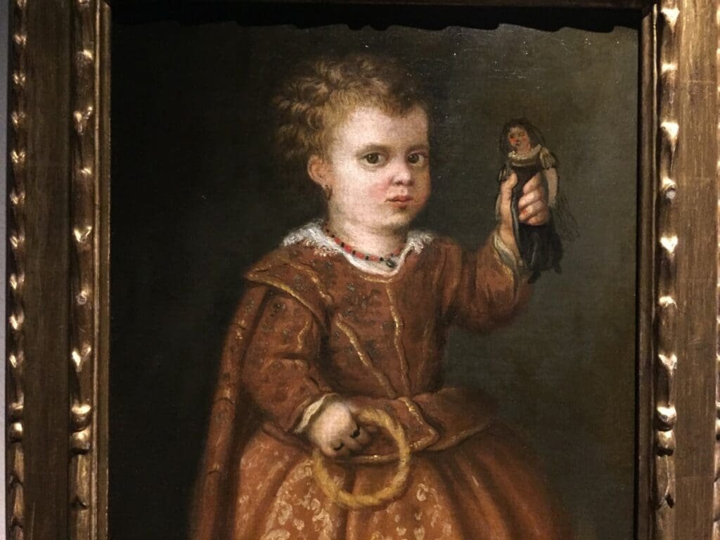 Portrait d'enfant à la poupée, exposition Enfants de la Renaissance, Château de Blois.