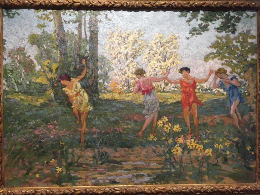 Peinture Ker-Xavier Roussel : Eurydice mordue par un serpent au musée des Impressionnismes.