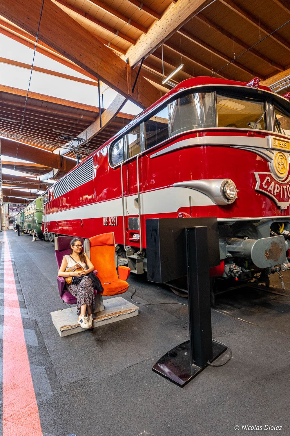 Locomotive BB 9291 Capitole à la Cité du Train de Mulhouse.
