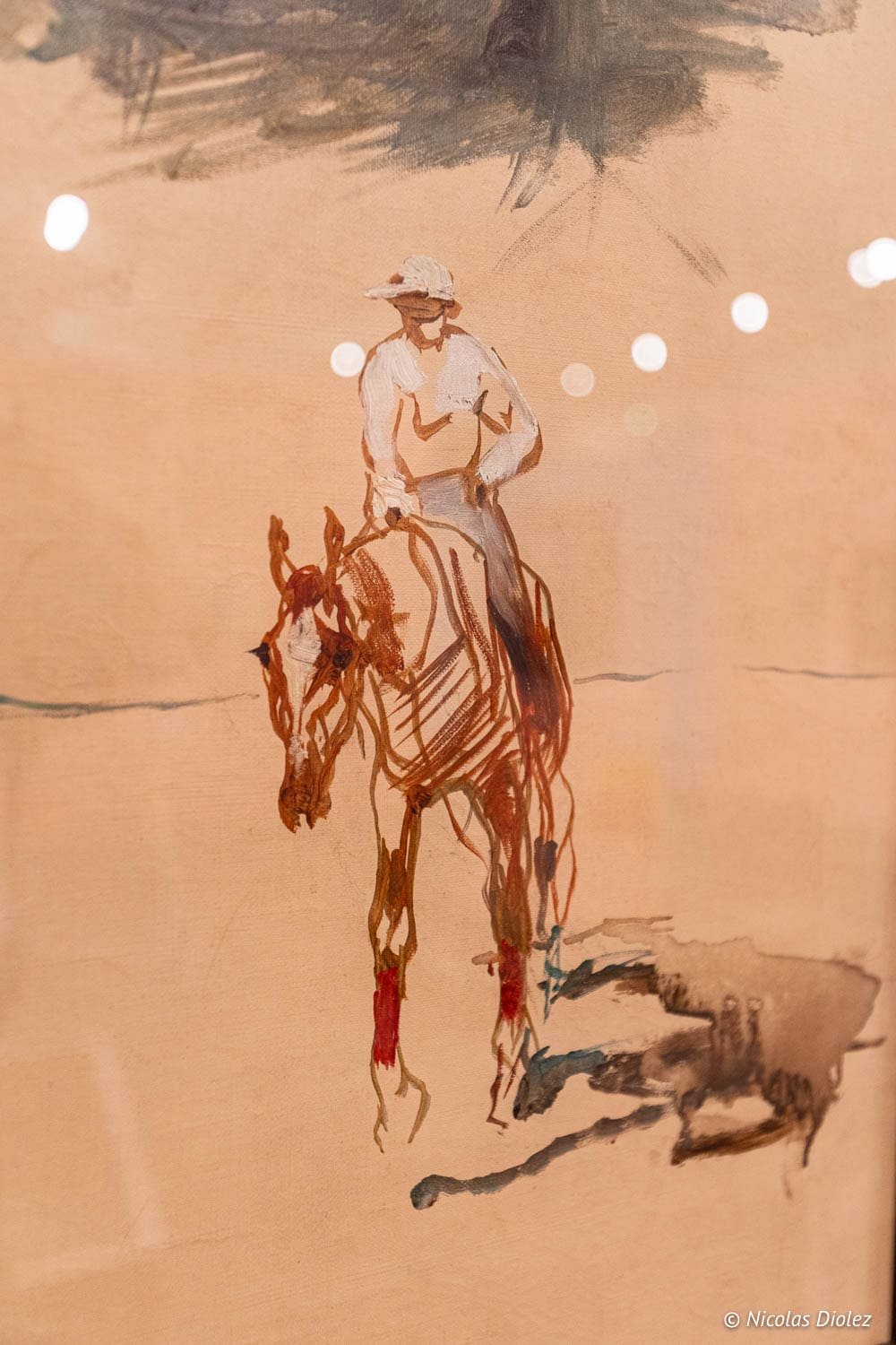Esquisse de jockey à cheval, œuvre exposée au Musée Toulouse-Lautrec Albi.